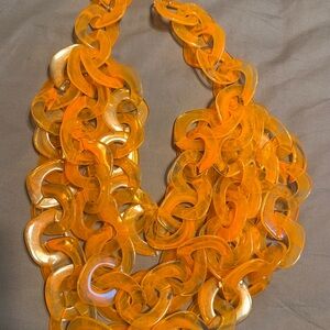 Sassy Jones Orange Statement Necklace